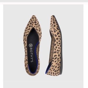 Rothy’s pointed leopard print flats